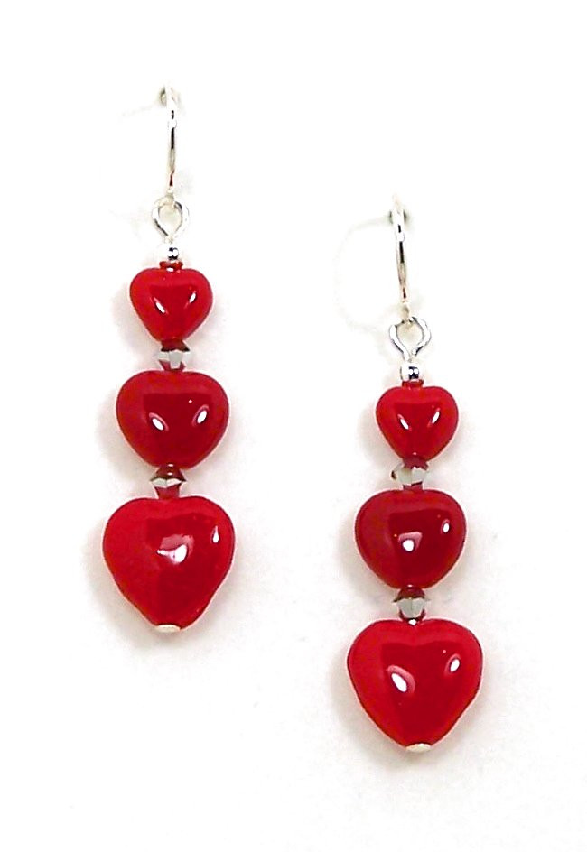 Red Heart Earrings
 Red Heart Earrings