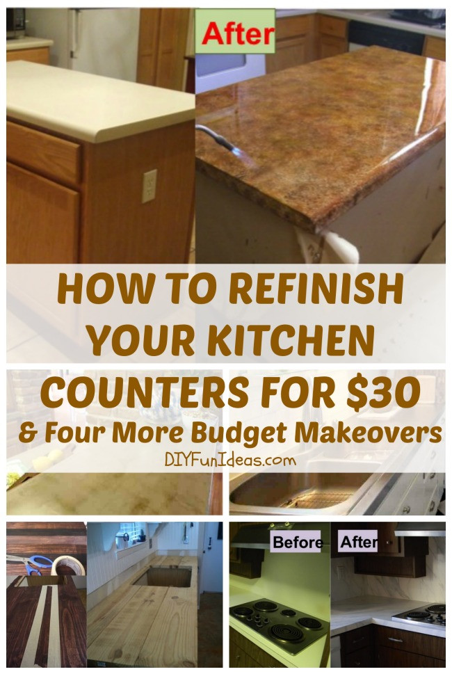 Refinishing Kitchen Countertops
 How To Refinish Your Kitchen Counter Tops For ly $30