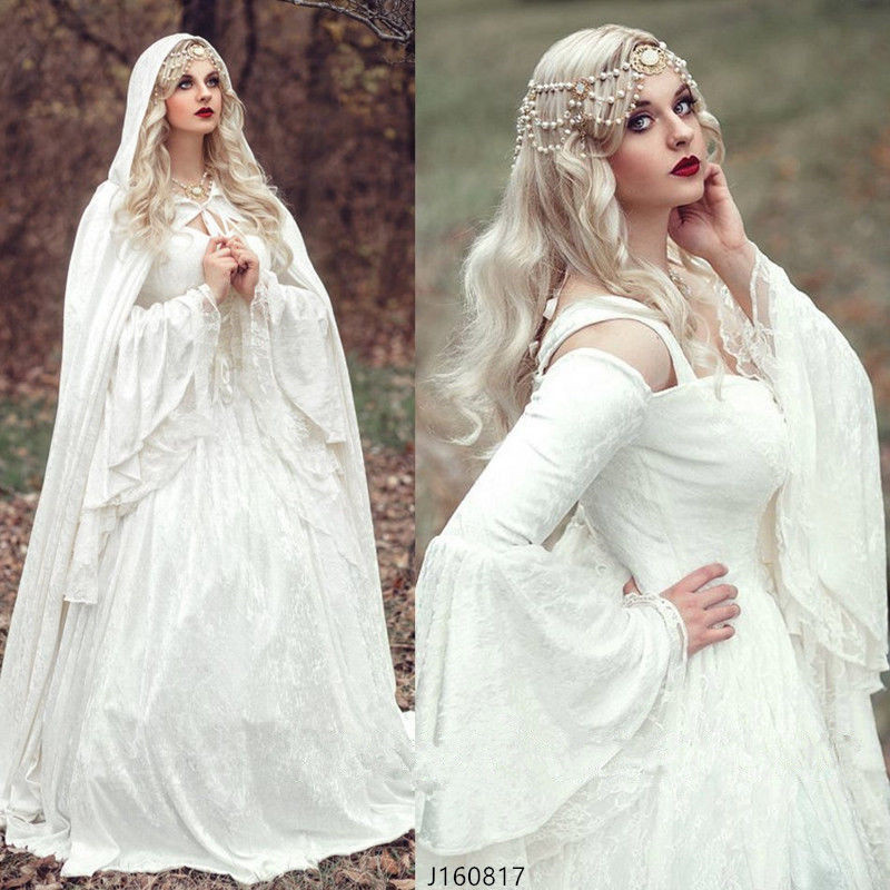 Renaissance Wedding Gowns
 Me val White Renaissance Wedding Dresses Empire Fairy