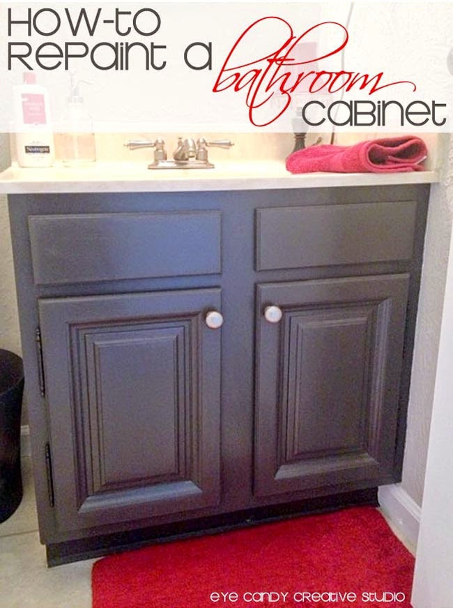 Repaint Bathroom Cabinet
 Eye Candy Creative Studio HOME HOW TO Repaint a