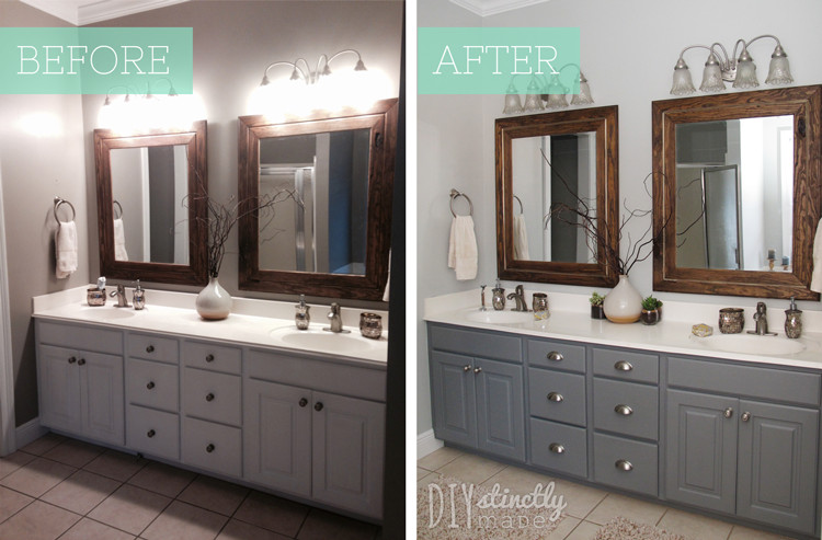 Repaint Bathroom Cabinet
 Painted Bathroom Cabinets – DIYstinctly Made