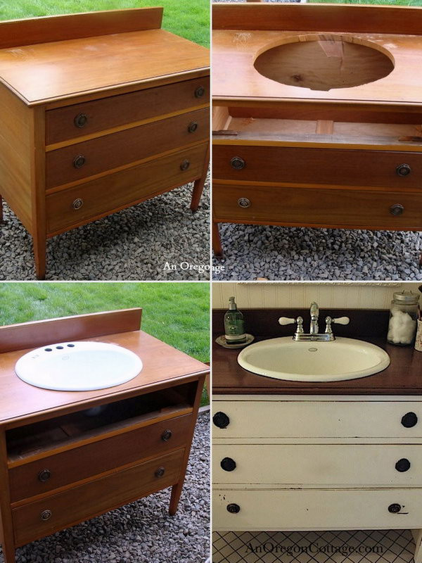 Repurposed Bathroom Vanities
 20 Awesome Makeover DIY Projects & Tutorials to