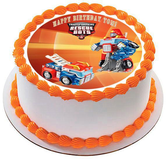 Rescue Bots Birthday Cake
 Transformers Rescue Bots 6 Edible Cake OR Cupcake Toppe