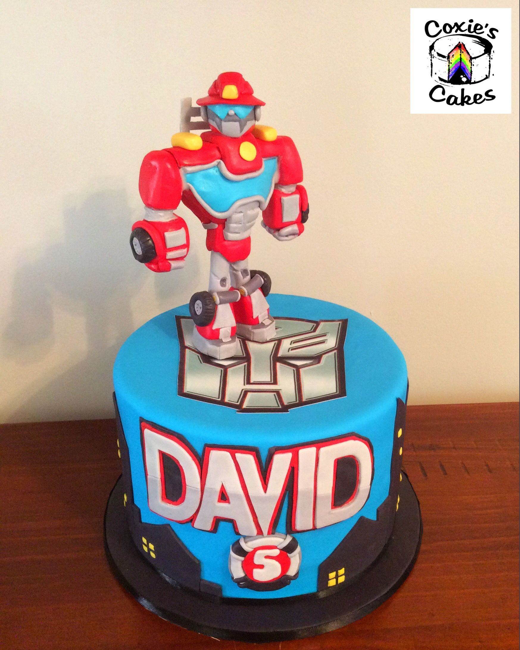 Rescue Bots Birthday Cake
 Transformers Heatwave cake