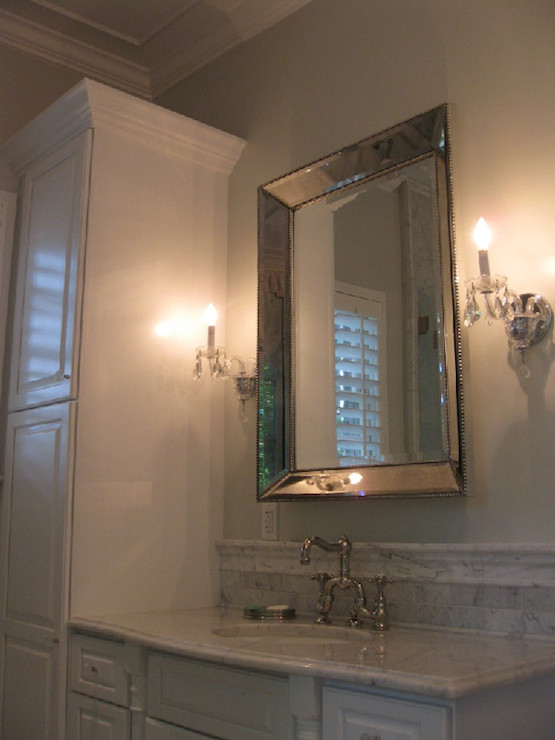 Restoration Hardware Bathroom Mirrors
 Restoration Hardware Venetian Beaded Mirror Transitional