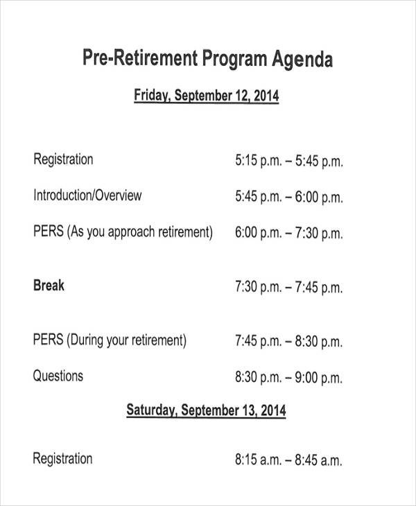 Retirement Party Program Ideas
 Retirement Program Samples FREE DOWNLOAD Aashe