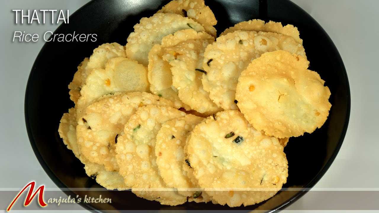 Rice Crackers Recipe
 Thattai Rice Crackers Recipe by Manjula