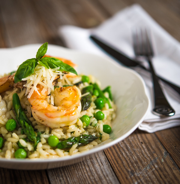 Risotto With Shrimp
 Spring Risotto with Lemon Garlic Shrimp