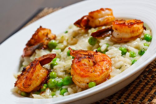 Risotto With Shrimp
 Fresh Pea Risotto with Spicy Grilled Shrimp Closet Cooking