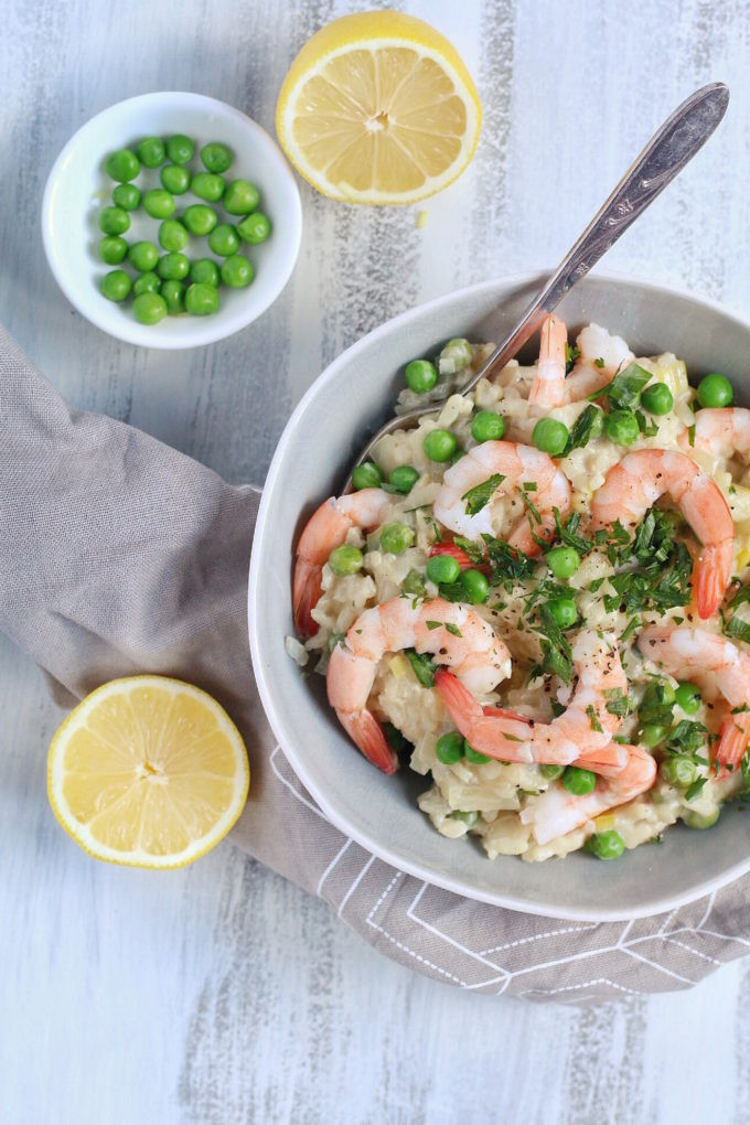 Risotto With Shrimp
 Baked Shrimp Pea and Lemon Risotto Easy Peasy Meals