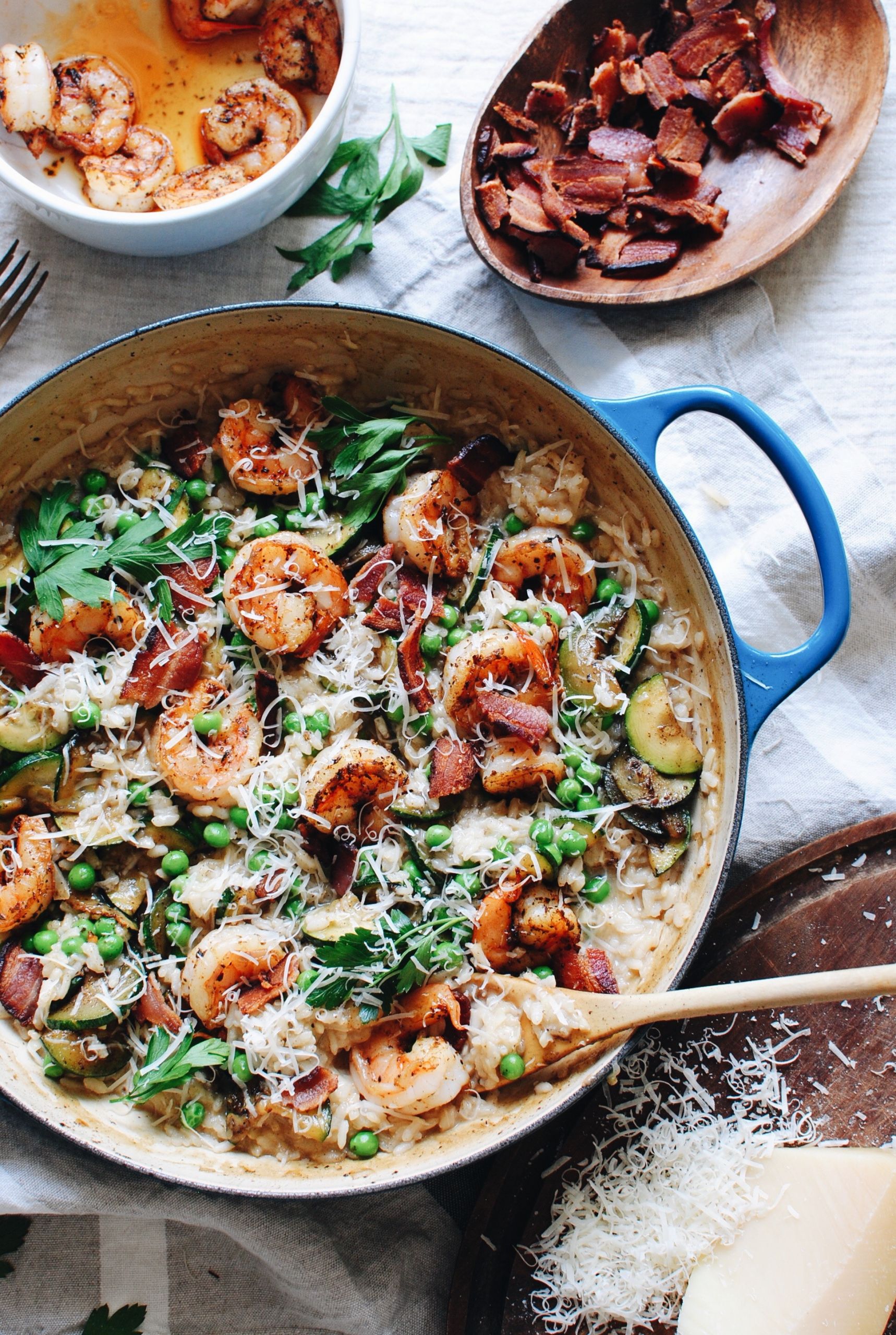 Risotto With Shrimp
 Risotto with Shrimp Bacon and Zucchini