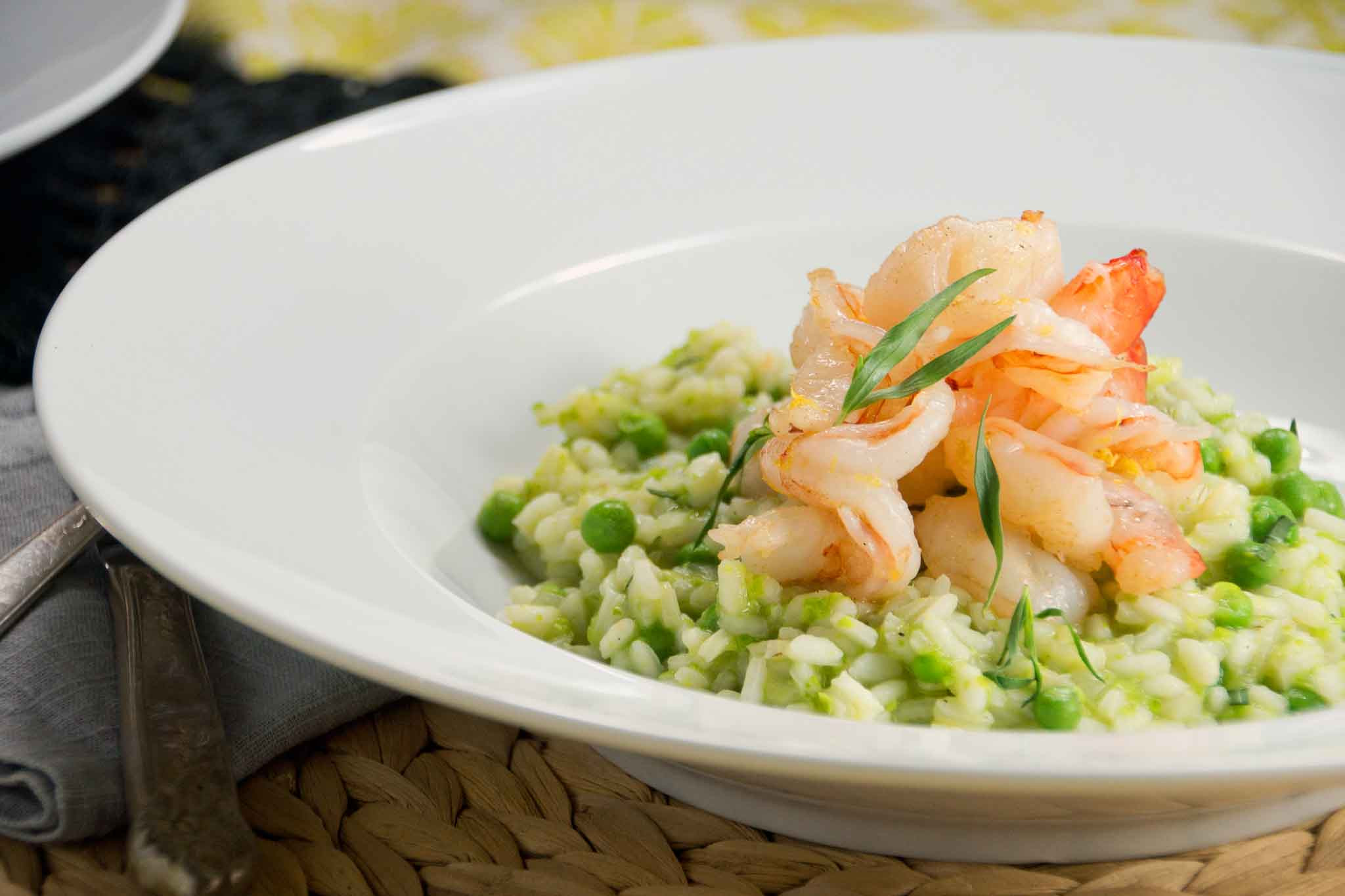 Risotto With Shrimp
 Spring Pea & Tarragon Risotto with Shrimp