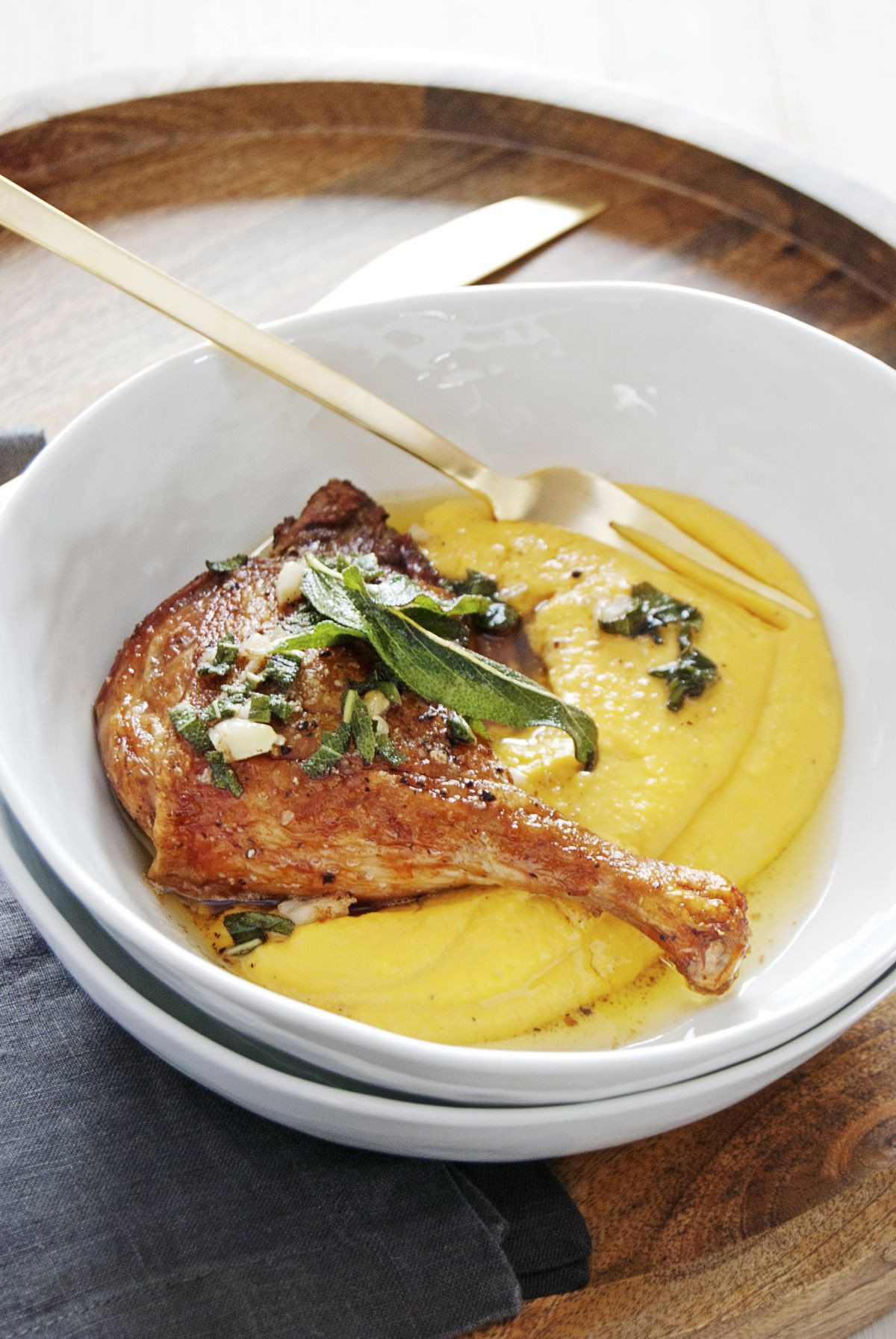 Roast Duck Leg Recipes
 Oven Roasted Duck Legs with Butternut Squash Puree