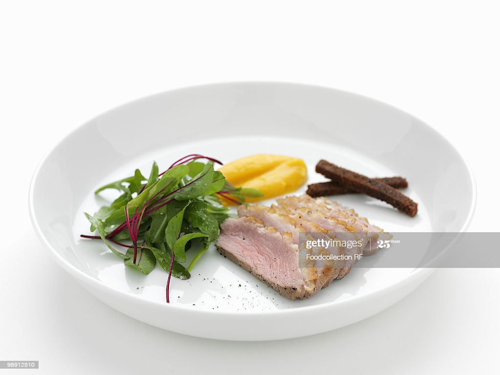 Roast Duck Side Dishes
 Roast Duck Breast With Side Dish High Res Stock