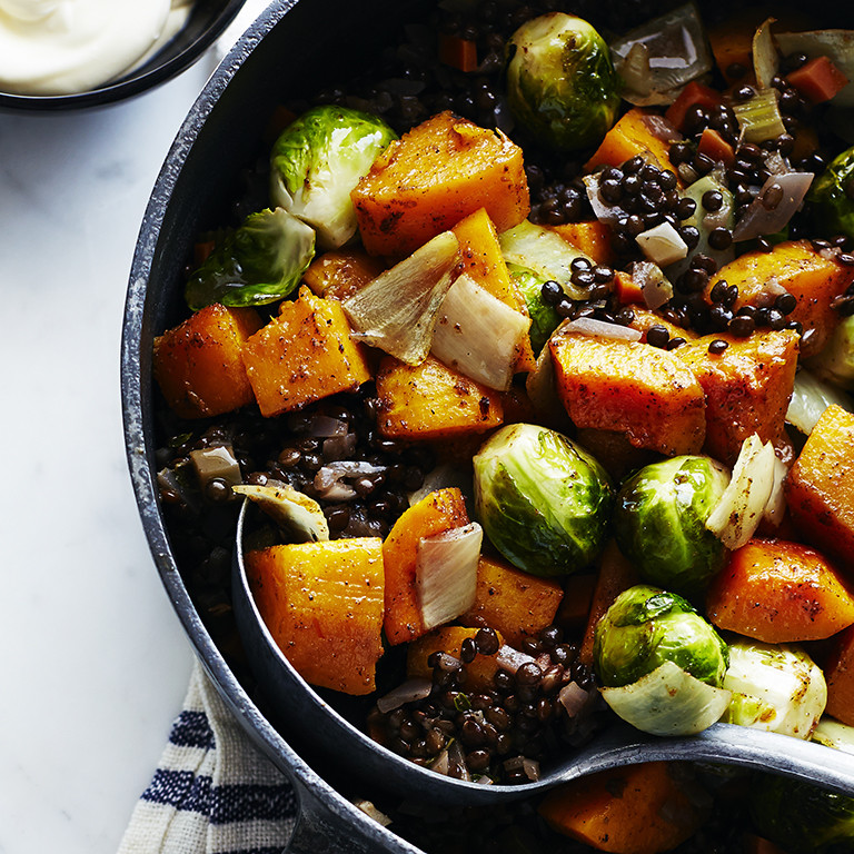 Roasted Fall Vegetables Recipe
 Roasted Fall Ve ables with Lentils and Spices Recipe