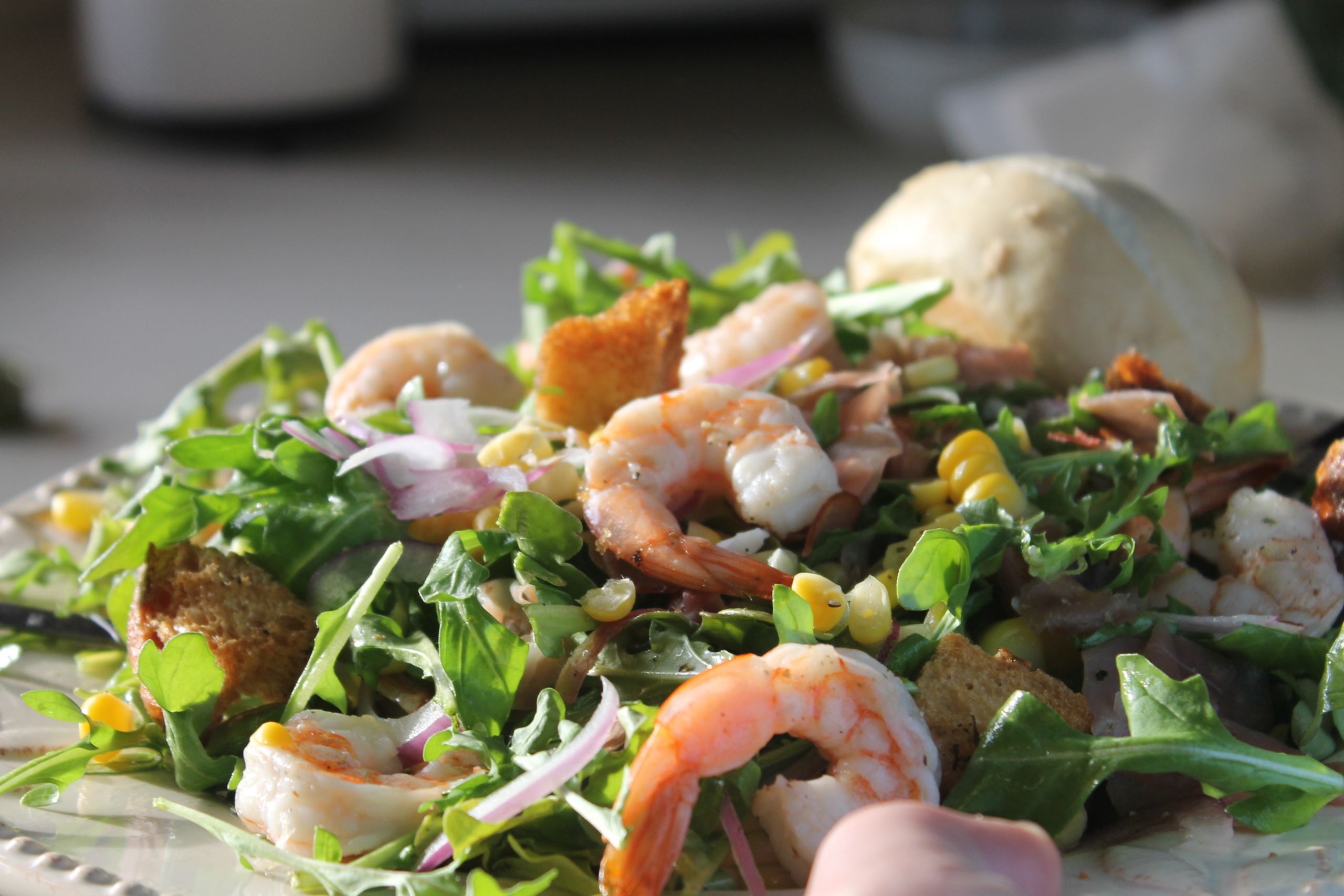 Roasted Shrimp Salad
 Roasted Shrimp Prosciutto and Arugula Salad with Lime