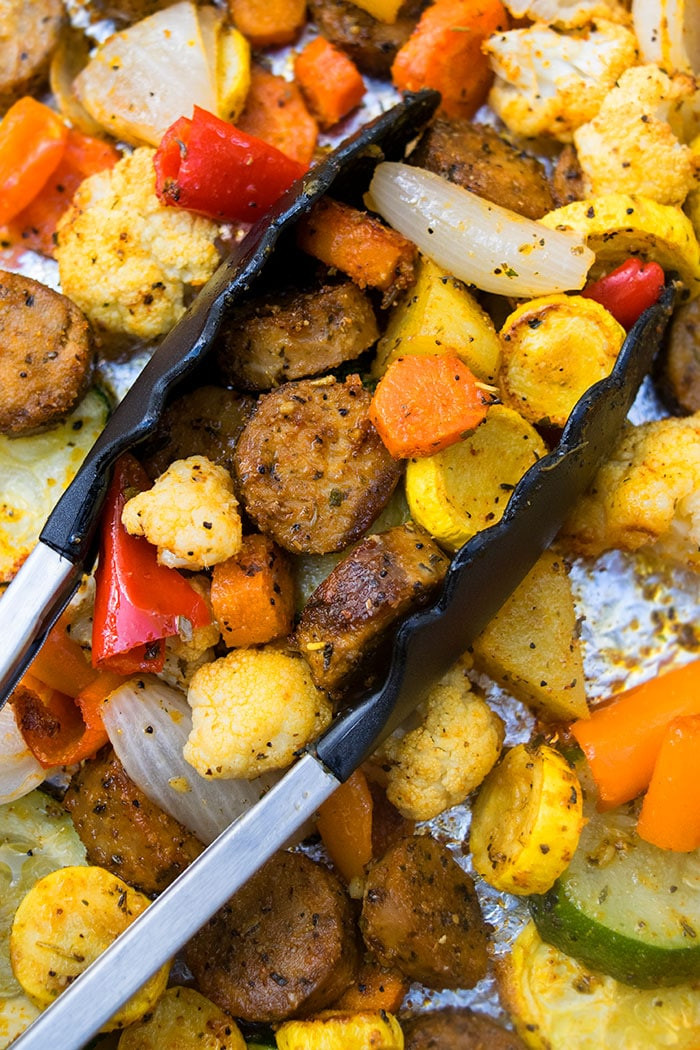 Roasted Vegetables And Sausage
 Oven Roasted Sausage and Ve ables e Pan