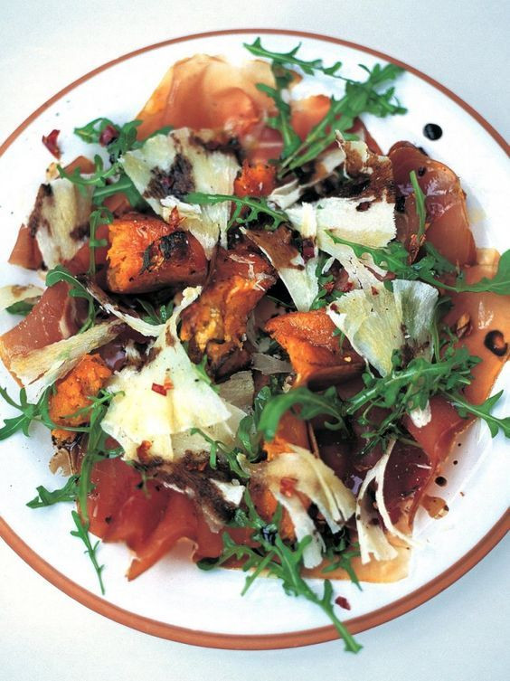 Roasted Winter Vegetables Jamie Oliver
 Warm salad of roasted squash prosciutto and pecorino