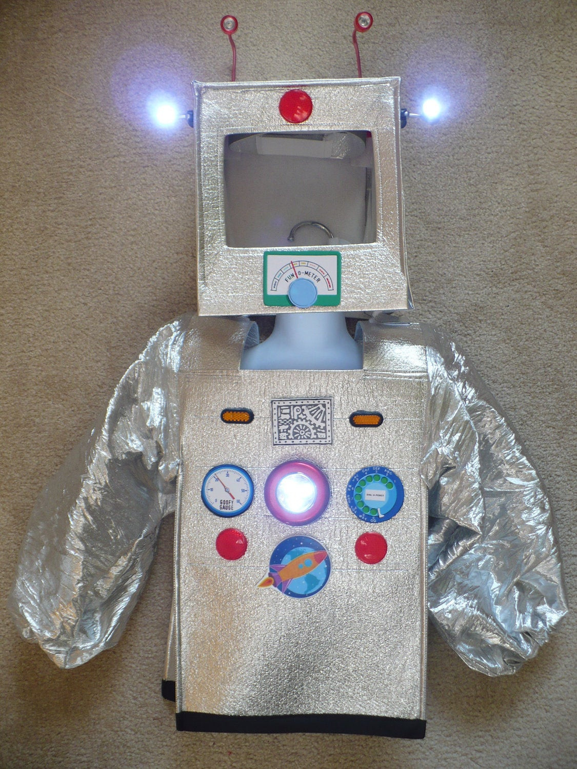 Robot Costume DIY
 Cute Robot Costume Really Lights Upsize XS 2 4 for by