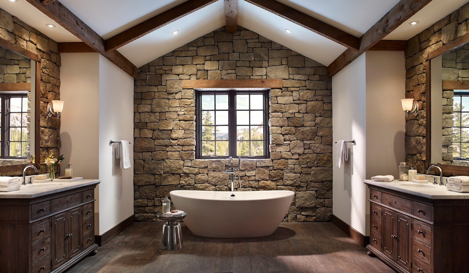 Rock Tile Bathroom
 Stone Bathroom Design Ideas Simple Minimalist Home Design