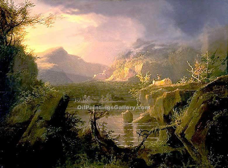 Romantic Landscape Painting
 Romantic Landscape by Thomas Cole Painting ID LA 5614 KA