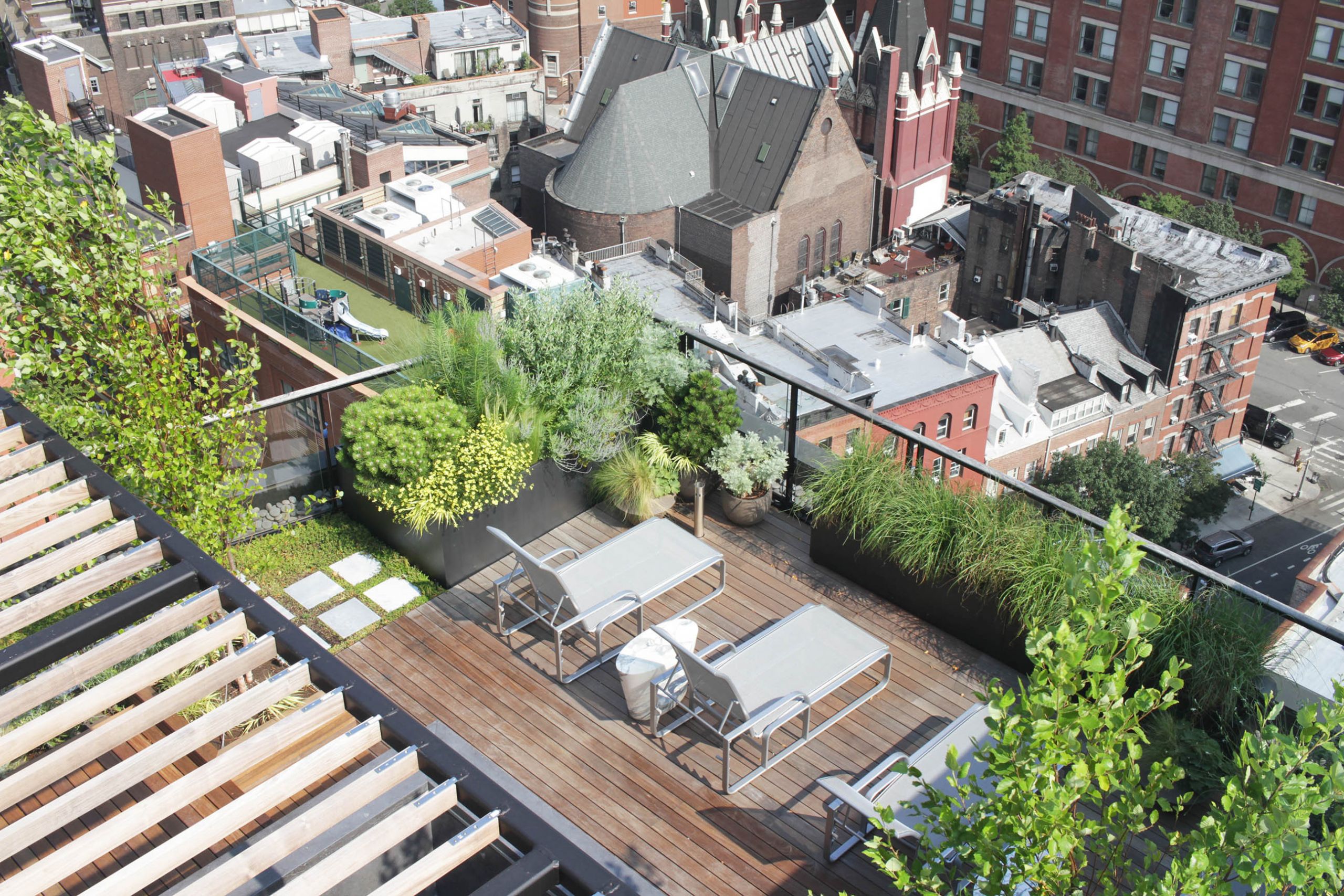 Rooftop Terrace Landscape
 Private Rooftop Terrace Dirtworks Landscape Architecture PC