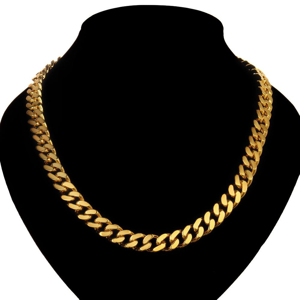 Rose Gold Chain Necklace
 2019 Luxury Curb Chain Necklace Yellow Gold Rose Gold
