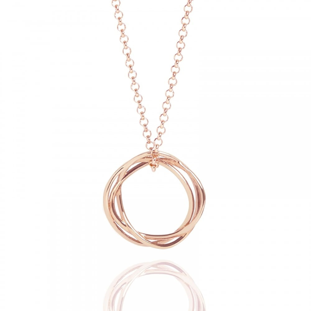 Rose Gold Chain Necklace
 Karma Circle Necklace Rose Gold