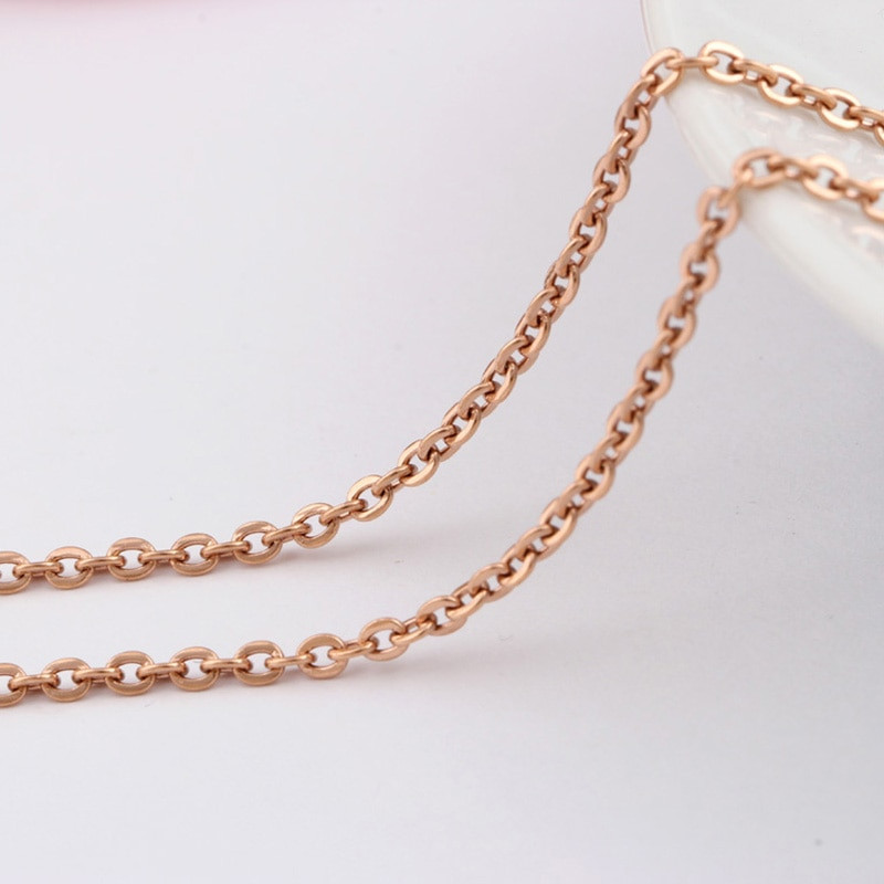 Rose Gold Chain Necklace
 Rose Gold Chain Flated Wholesale Free Shipping Jewelry New