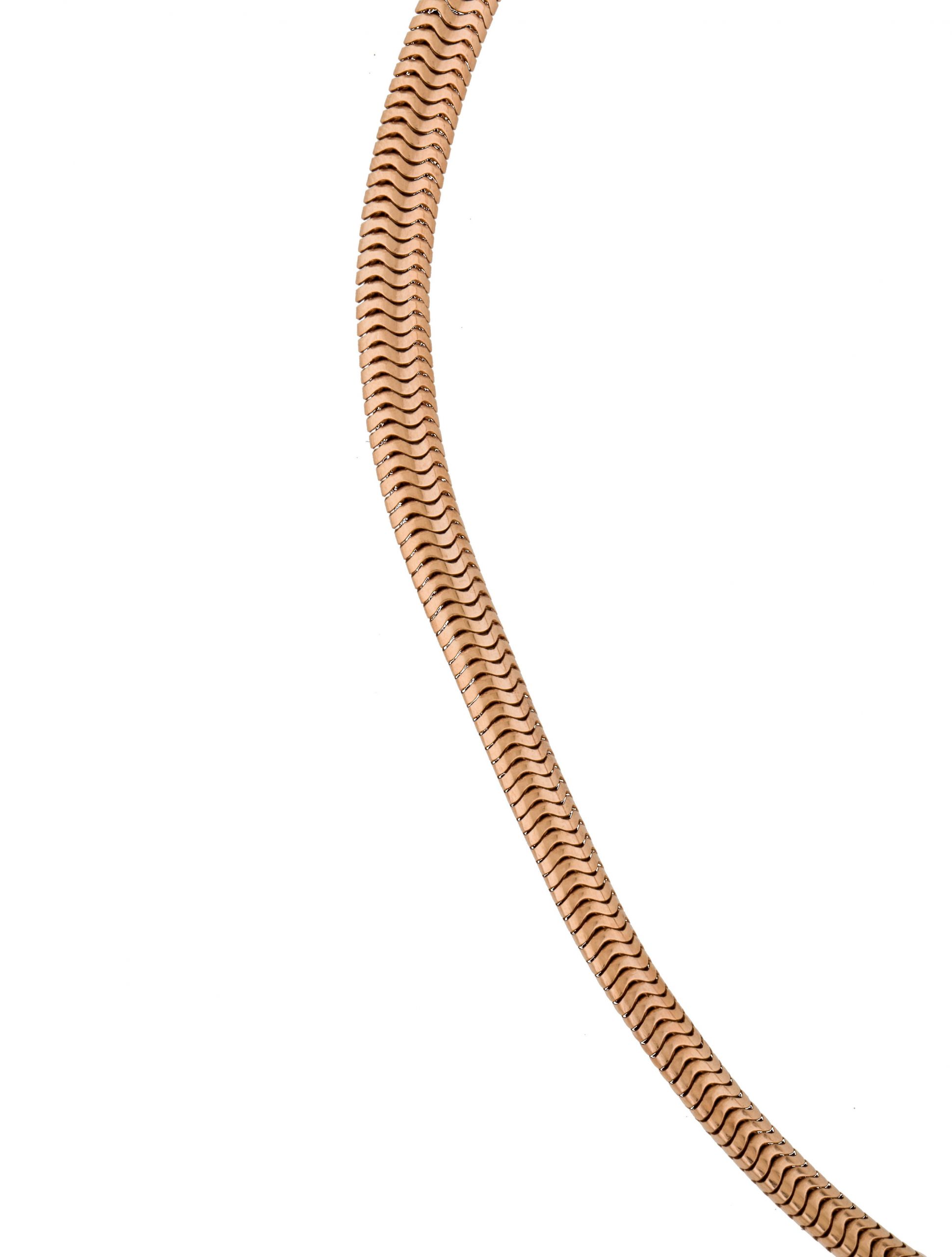 Rose Gold Chain Necklace
 14K Rose Gold Snake Chain Necklace Necklaces