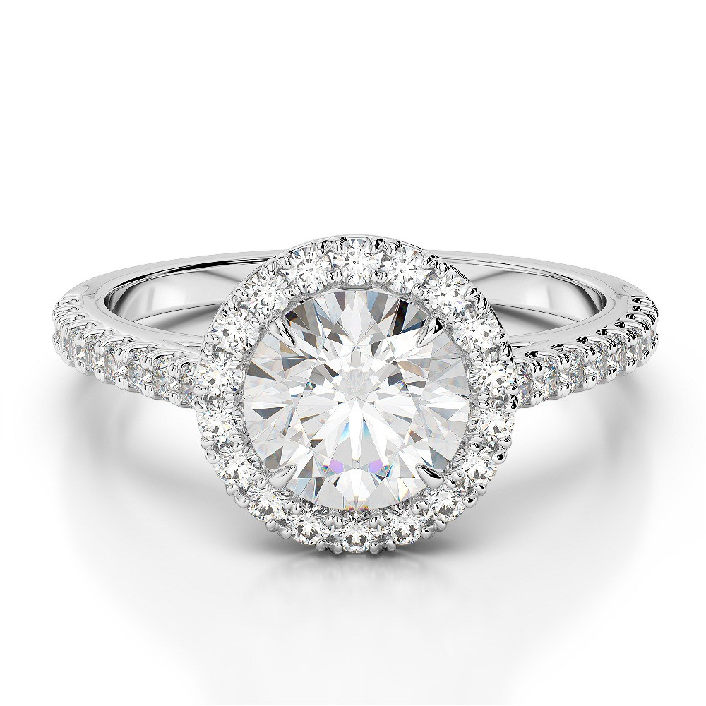 Round Halo Diamond Engagement Rings
 1 75 carat E VS1 Round Cut Halo Diamond Wedding Engagement