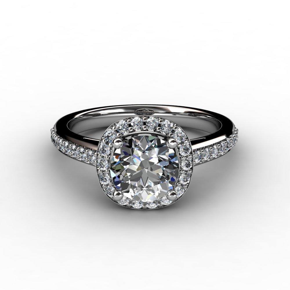 Round Halo Diamond Engagement Rings
 Shown with a 1 50 carat center diamond