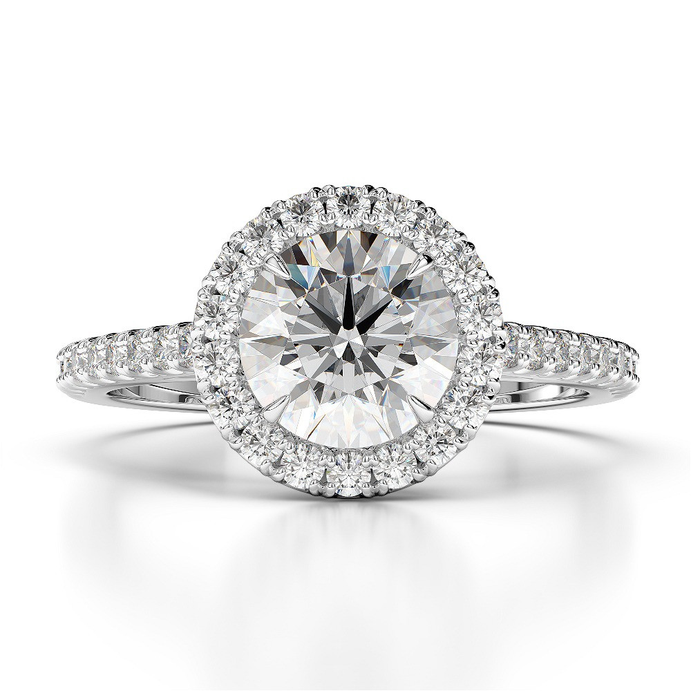 Round Halo Diamond Engagement Rings
 1 75 carat E VS1 Round Cut Halo Diamond Wedding Engagement