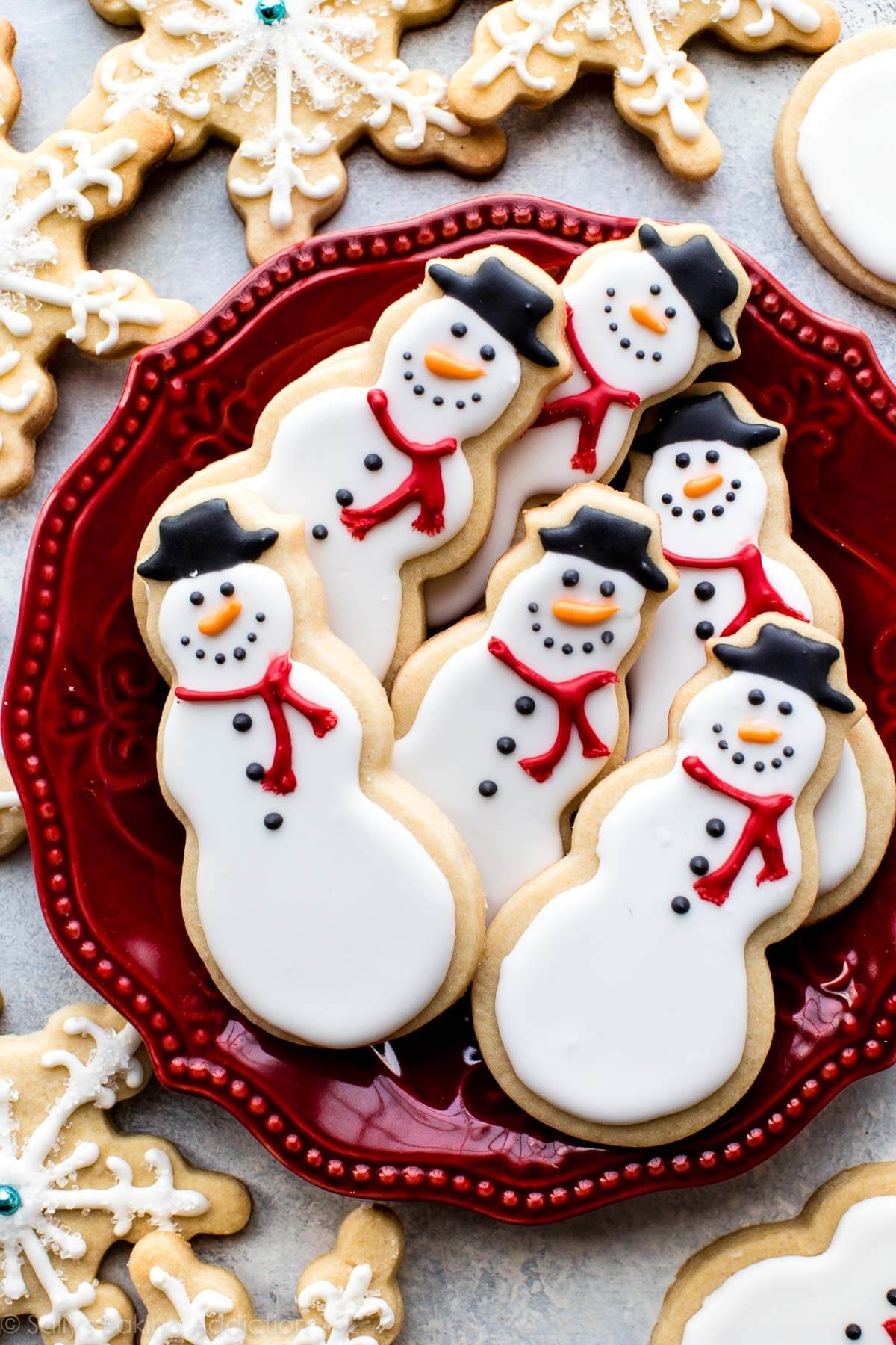 Royal Icing Cookies Recipe
 Snowman Sugar Cookies