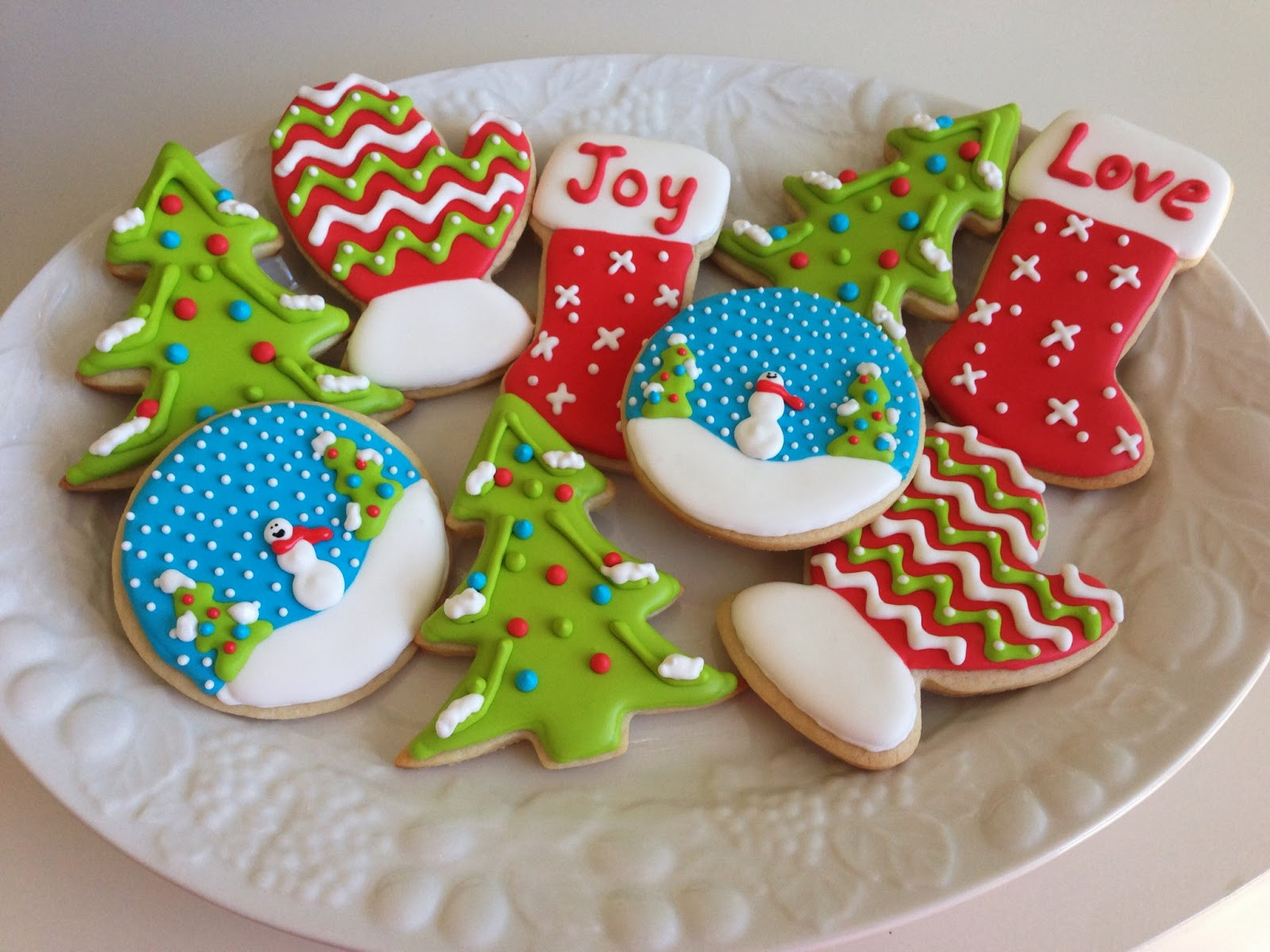 Royal Icing Cookies Recipe
 monograms & cake Christmas Cut Out Sugar Cookies with