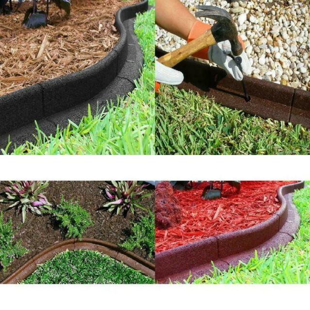 Rubberific Landscape Edging
 Rubberific 4 ft Black Rubber Landscape Edging Section for