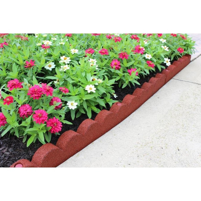 Rubberific Landscape Edging
 Rubberific Rubberific red scalloped edging 2 Pack 8 ft Red