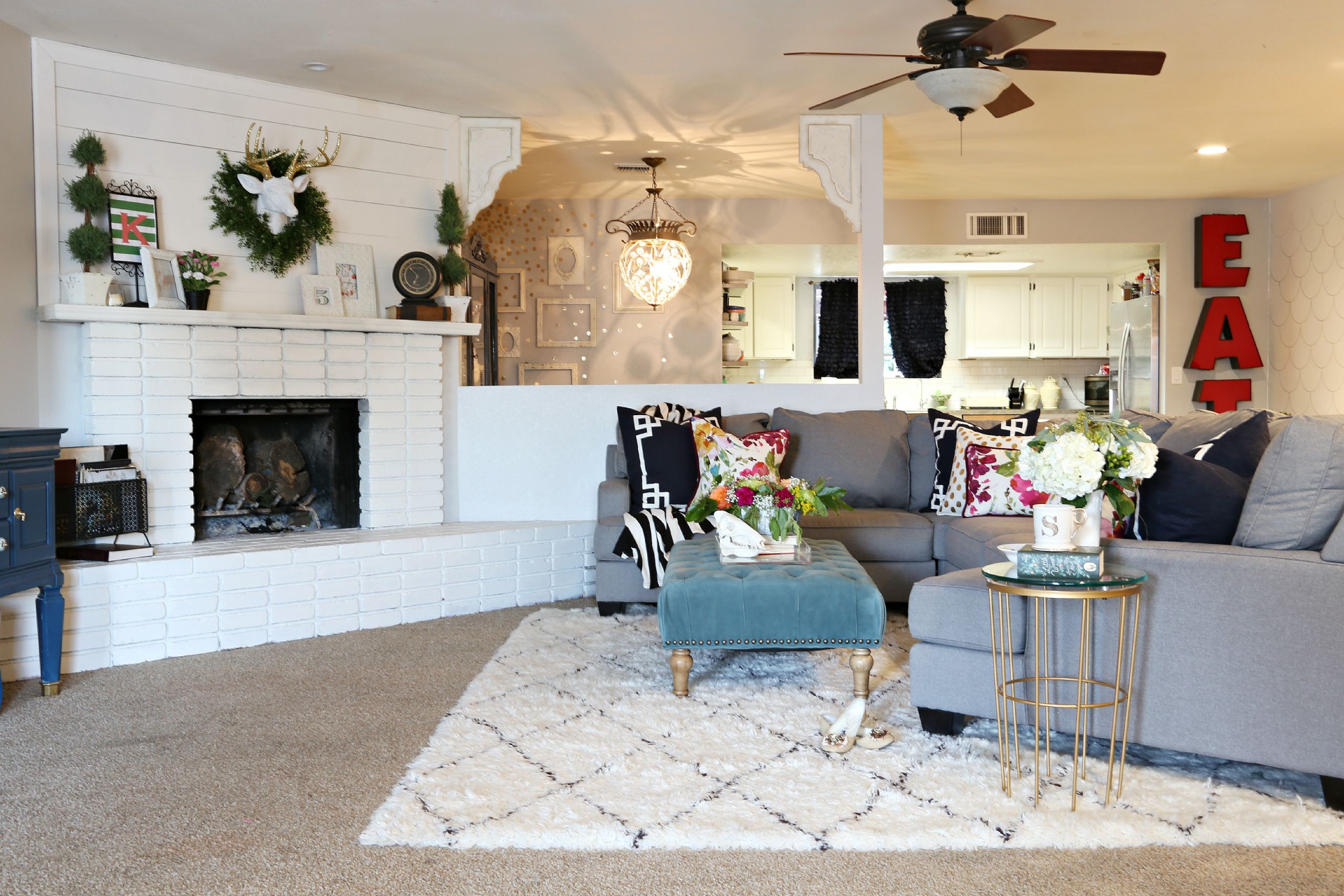 Rug Living Room
 Colorful Living Room with Amazing Rug