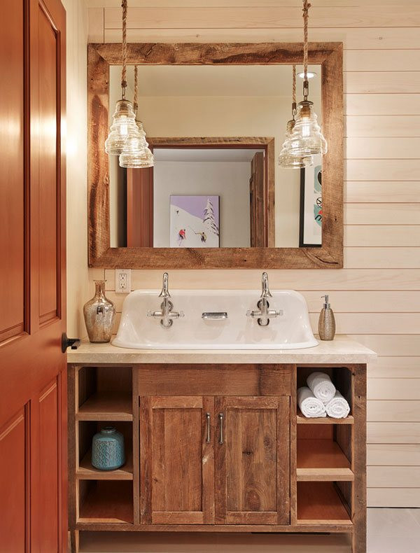 Rustic Bathroom Lighting
 26 Impressive Ideas of Rustic Bathroom Vanity