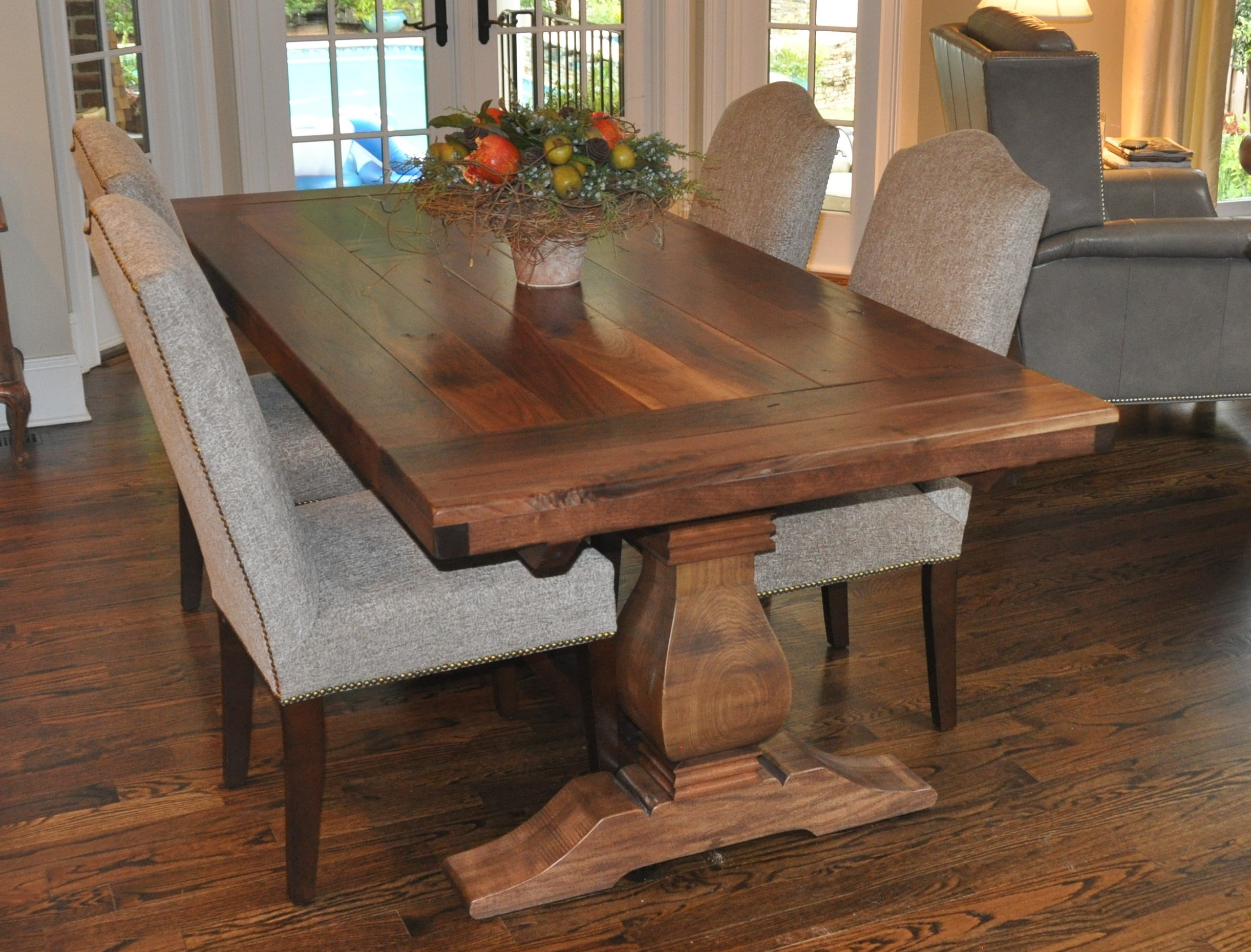 Rustic Farmhouse Kitchen Table
 Rustic Weston Trestle Farmhouse Table