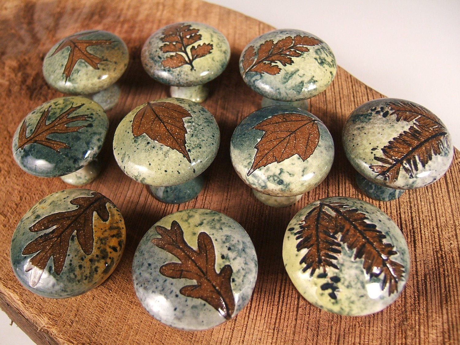 Rustic Kitchen Cabinet Knobs
 10 cabinet knobs drawer pulls Rustic Home Decor Nature