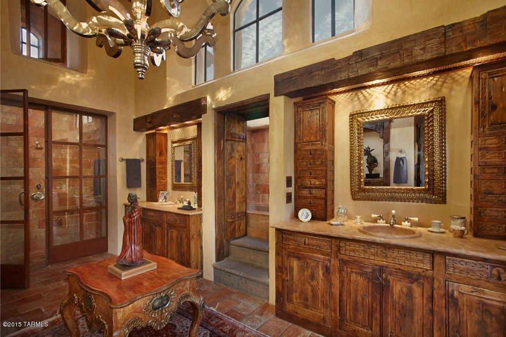 Rustic Master Bathroom
 Rustic Master Bathroom with Raised panel & High ceiling in