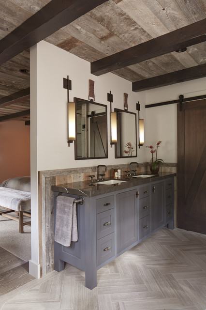 Rustic Master Bathroom
 Tahoe Retreat Rustic Bathroom San Francisco by