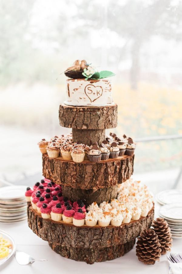 Rustic Wedding Cake Stand
 25 Amazing Rustic Wedding Cupcakes & Stands