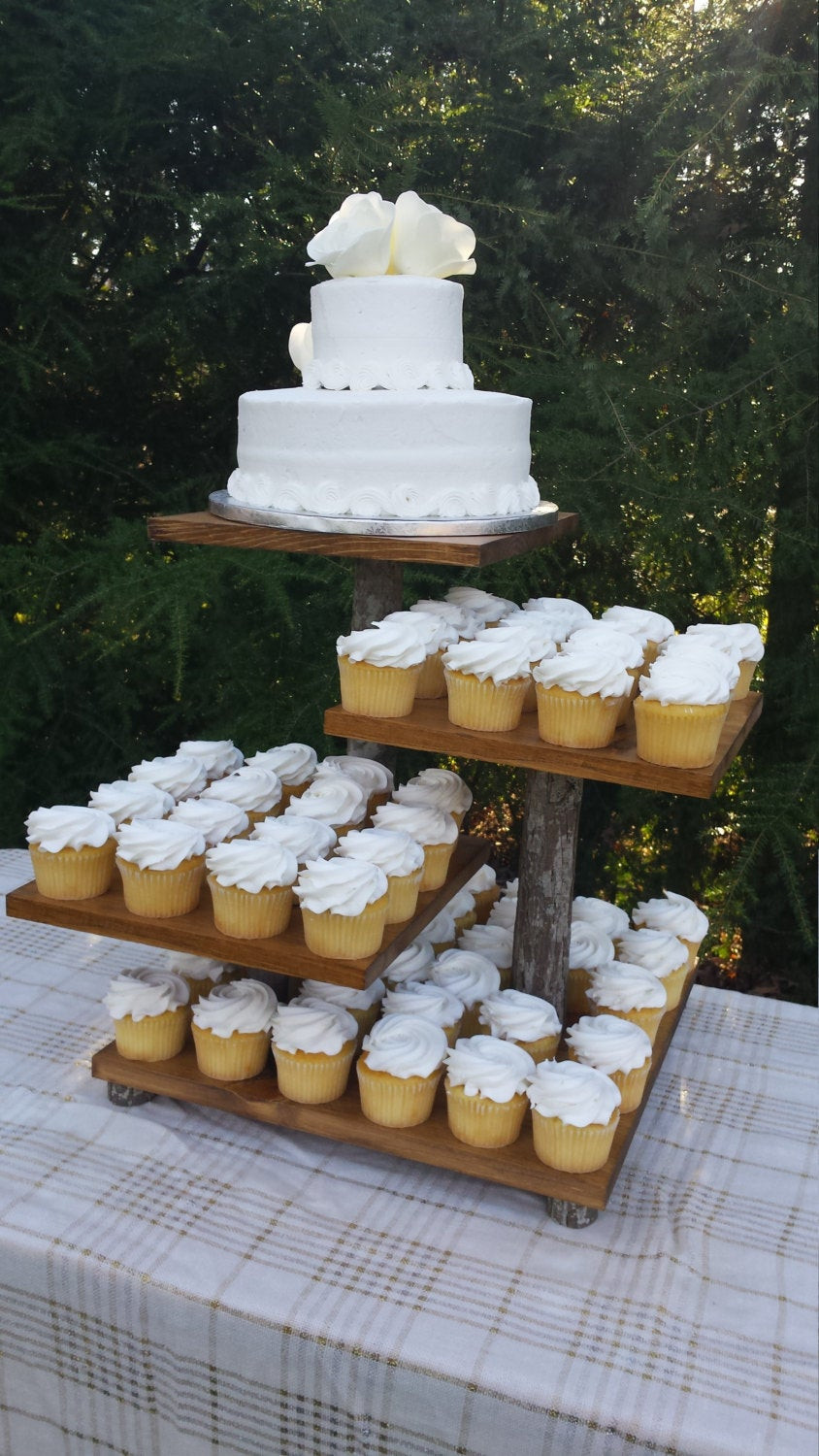 Rustic Wedding Cake Stand
 Rustic Cupcake Stand Log Cupcake Stand Rustic Cake Stand