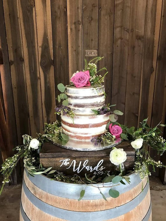 Rustic Wedding Cake Stand
 Custom cake stand cupcake stand rustic cake stand wood cake