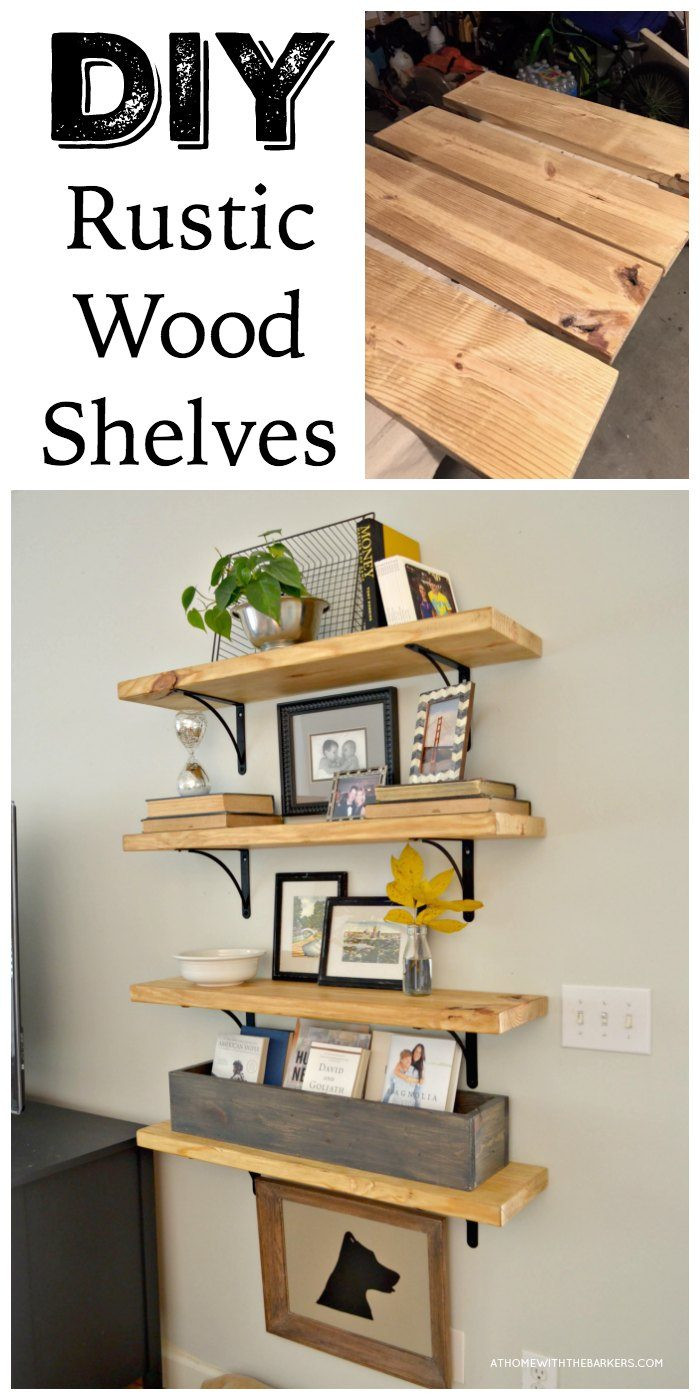 Rustic Wood Shelves DIY
 DIY Rustic Wood Shelves At Home With The Barkers