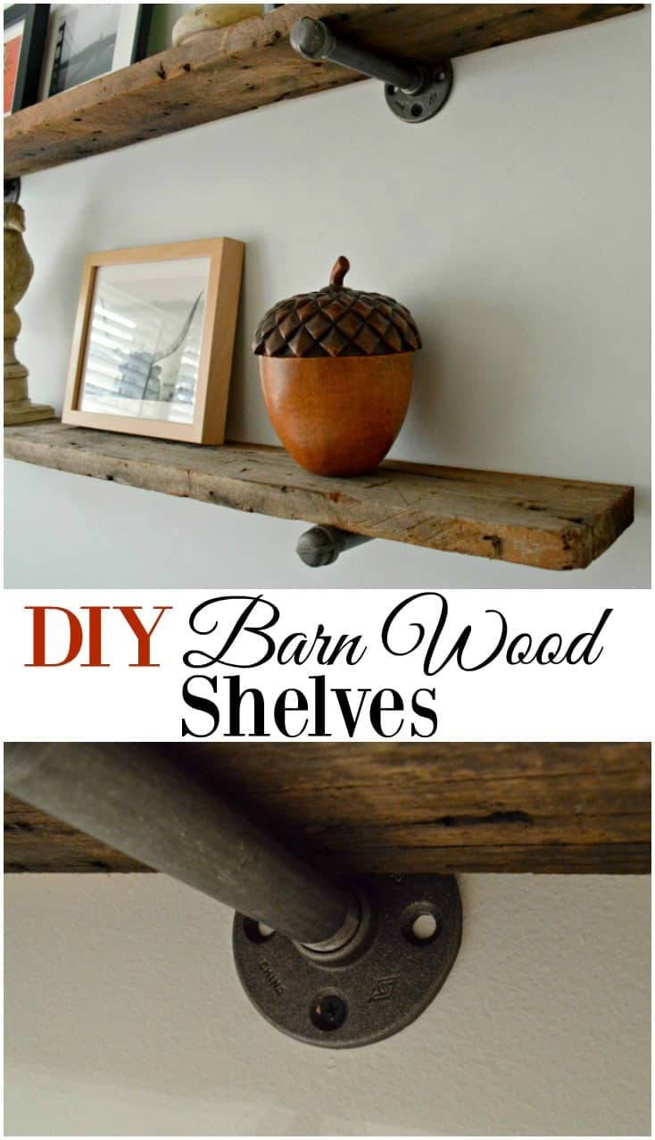 Rustic Wood Shelves DIY
 DIY Barn Wood Shelves