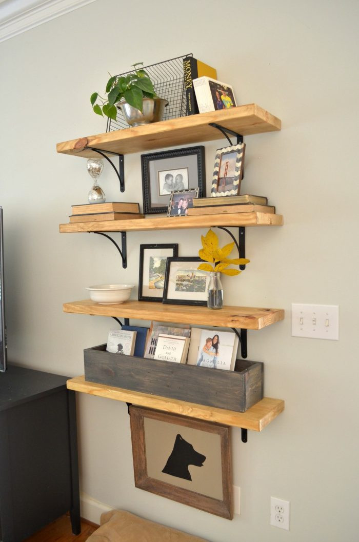 Rustic Wood Shelves DIY
 DIY Rustic Wood Shelves At Home with The Barkers