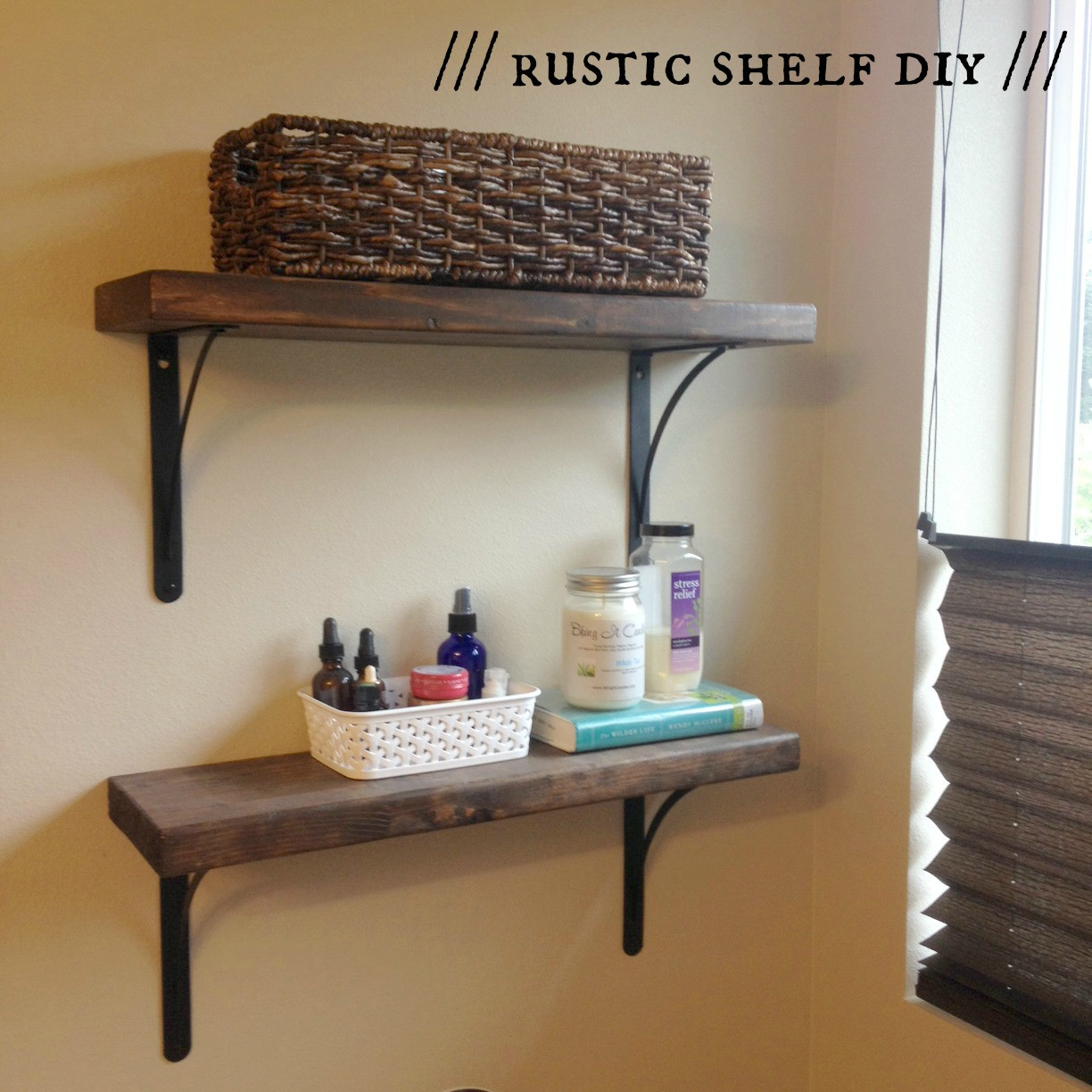 Rustic Wood Shelves DIY
 That Dad Dominic’s Rustic Shelf DIY